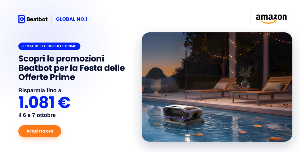 Pulizia della piscina per l’inverno: con la Festa delle Offerte Prime sconti imperdibili sui robot intelligenti Beatbot